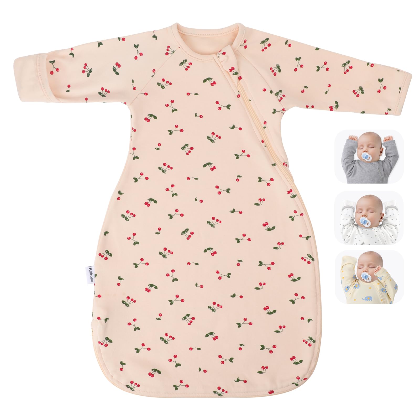 Photo 1 of Transitional Swaddle Sack with Arms Up Length Sleeves and Mitten Cuffs, 2 Ways Zipper Sleeping Bag, Wearable Swaddling Blanket for Newborns Baby Boys Girls Sleep Sacks Snug Fit Calms Startle Reflex