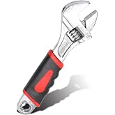 vibedor 6 Inch Adjustable Wrench Cr-V Steel | Ergonomic Rubber Grip Spanner Handle, For Home, Workshop and Garage