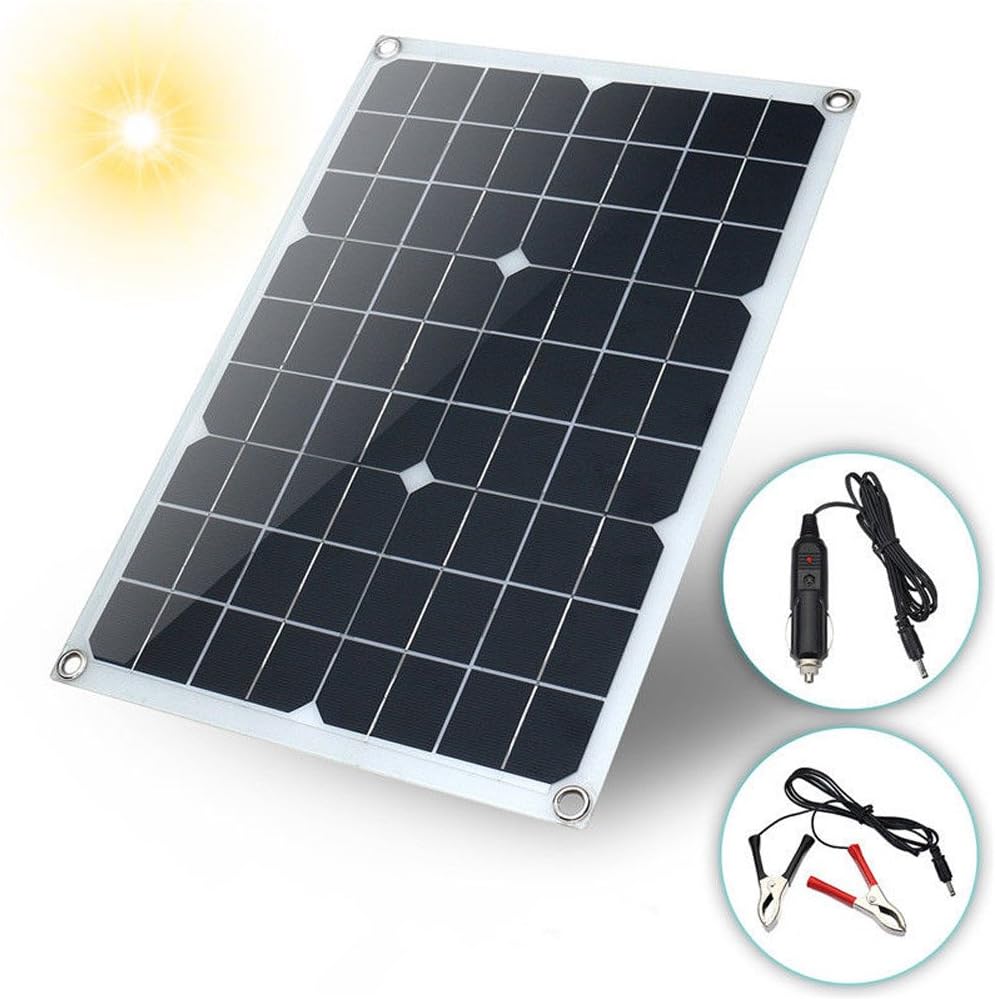 Solar Panel,Solar Powerd Charger 20W Waterproof Battery Solar Panel USB for Phone Lighting Car Charger Camping Travel