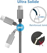 Yosou USB C Cable 2M 2 Pack USB A to C Fast Charging Braided Lead for Samsung view 4