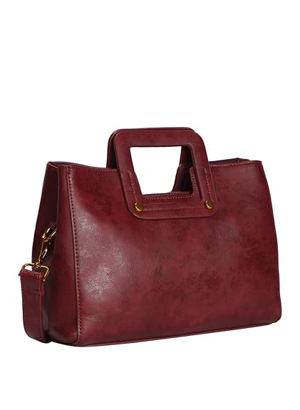 Bagkok Womens PU Satchel (Maroon)