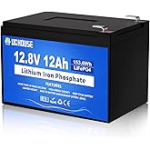 DC HOUSE 12V 12Ah LiFePO4 Lithium Battery with 15A BMS, 10 Year Lifespan,10000+ Cycles, for Marine, Ride on Toy, Trolling Motor Fish Finder, Kayak, Power Wheels, Lighting, Solar, Camping