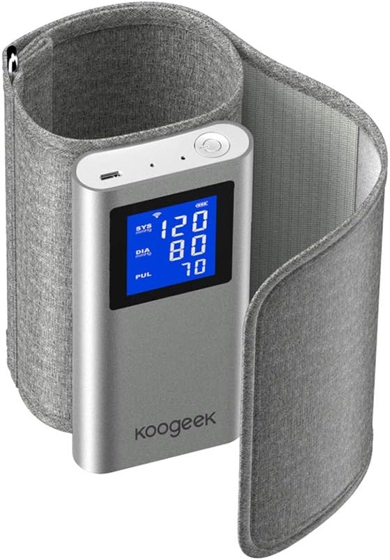 Smart Blood Pressure Monitor, Koogeek Heart Rate Detection Upper Arm for iOS and Android Devices Dual Wireless Connectivity Fully Automatic Rechargeable