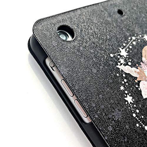 Cute Girl Case for Apple iPad Mini 3 2 1 (Black, with Glass Screen Protector) by LFX Tech