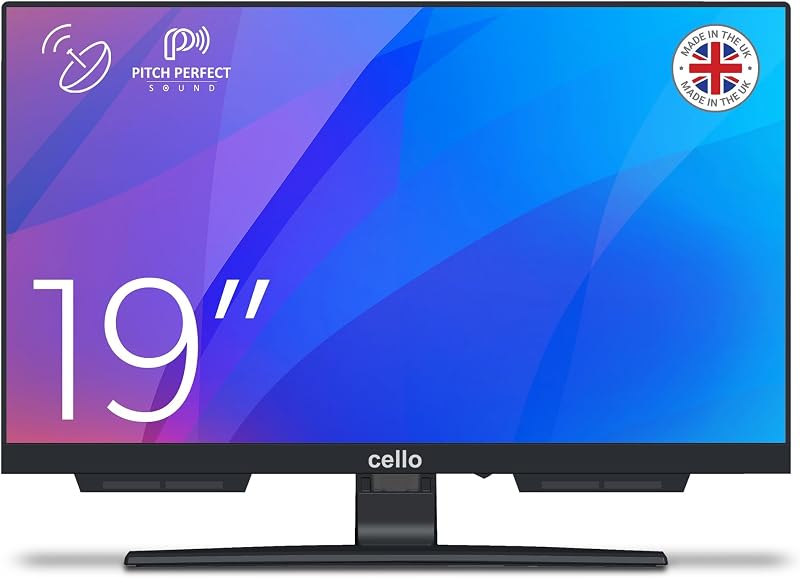 Cello 19 inch LED TV C1924SH Freeview Satellite Easy Setup Frameless UK Made