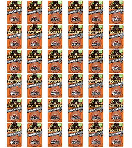 Gorilla Mounting Tape, Double-Sided, Tough and Clear 1