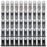 HAOLI 50 pcs Standard/Percision Wood Oscillating Multitool Saw Blades Compatible with Fein Multimaster Bosch Craftsman Ridgid Ryobi Chicago Makita Milwaukee Rockwell(Not fit for Bosch StarLock)