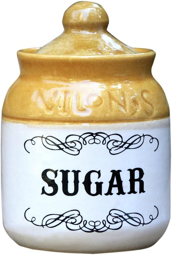 Eco Corner Premium Ceramic Eco-Friendly/Microwave and Dishwasher Safe Sugar Jar for Long Stored Food Items, 200g (Multicolour)