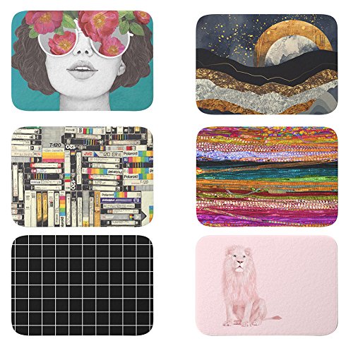 yanQxIzbiu Super Soft Indoor Rugs Living Room Carpets Moon Lion Grid Pattern Bathroom Kitchen Door Anti-Slip Floor Mat Rugs Carpet Pad - 2# - Thumbnail 4