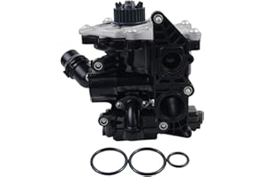 Water Pump + Thermostat Housing Assembly Replacement for VW Golf GTI SKODA Beetle Jetta Alltrack; Audi A3 A4 A5 S3 TT Q5 Q7 2