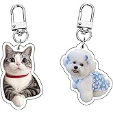 Zhelcky Custom Keychain Personalized Acrylic Keychain with Photo Customize Your Own Picture Image Keychains