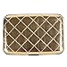 Aluminum Quilted Leather RFID Blocking Wallet Slim Hard Metal Credit Card Holder