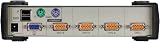 ATEN CS84U 4 Port PS2 USB KVM Switch with 4x Custom Cables Metal view 6