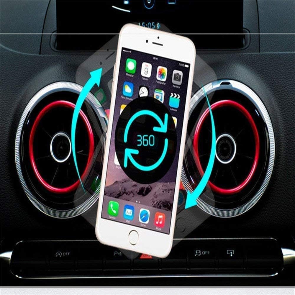 N A SMARTNAVI Phone Holder for Audi A3 / S3 360-Degree Rotary Swivel Cell Phone Magnetic Cradle Car Air Vent Outlet Mount for Audi A3 / S3 (Black) - Image 5