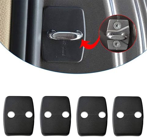 Amazon カーアクセサリーはに適していま す 車のドアロックカバー にとって Bmw Various Series ドアストライカーカバー キーシリンダーカバー 車 バイク