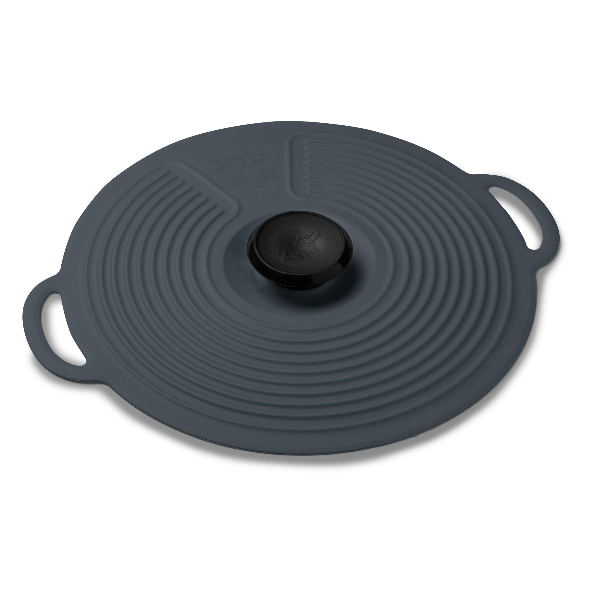 Zeal L254T Silicone Keep Fresh Storage Airtight Seal Lids, Reusable Eco-Friendly Classic Design (28cm) -Dark Grey