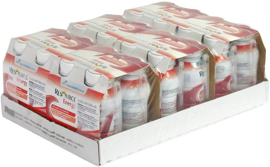 RESOURCE Energy drink, strawberry/raspberry flavour, 4 x 200 ml (800 ml)