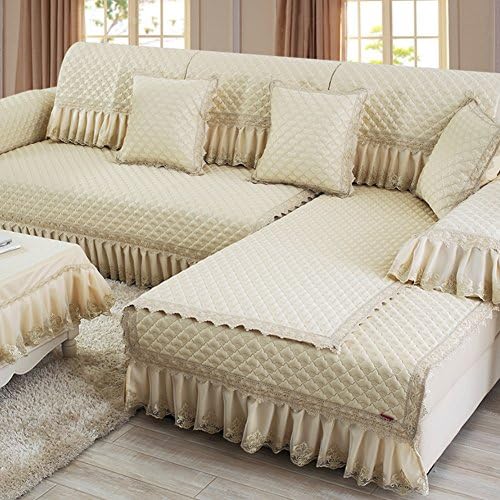 Jane continental luxury sofa cushions/Solid color classic sand-proof hair/ simple slip sofa modern towel-B 98x300cm(39x118inch)