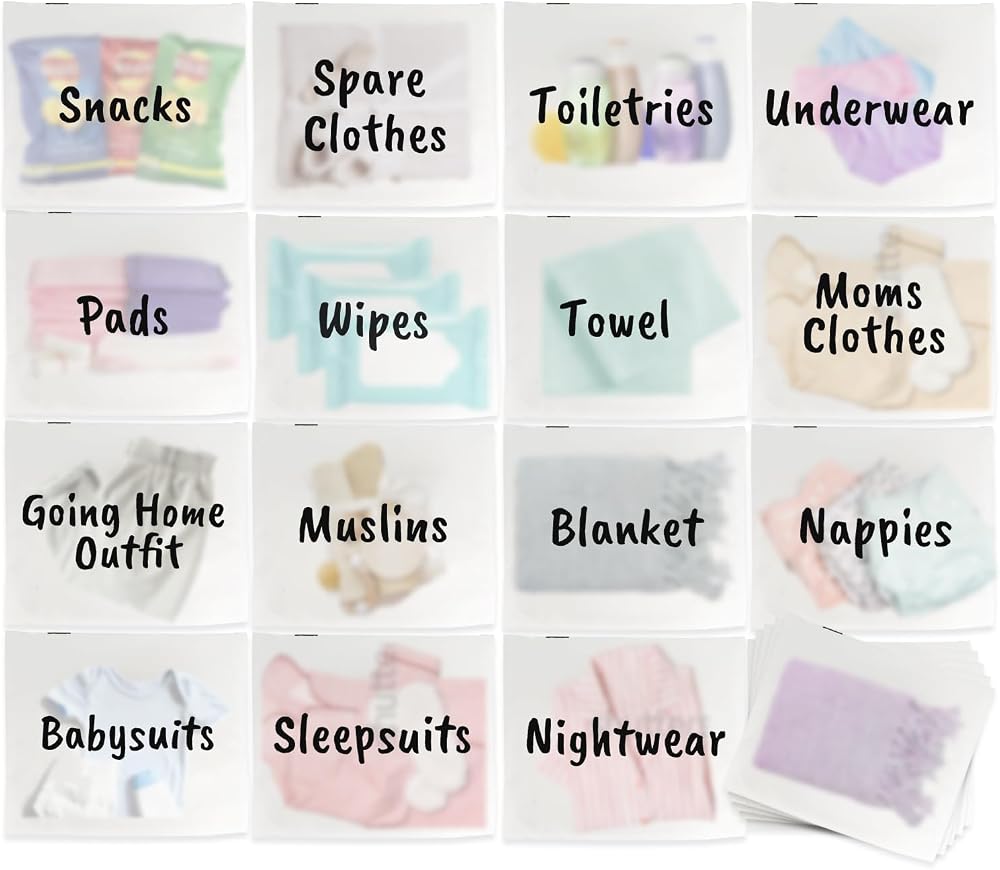 Higoal 20pcs Hospital Maternity Bag Reusable Ziplock Clothes Storage Pouches 15