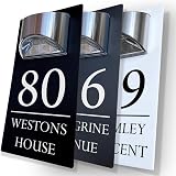 StickersWall Solar House Number Sign Modern Grey Personalised Door Number Plaque view 8