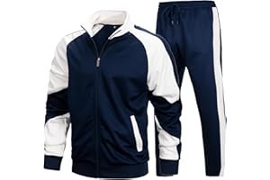 LBL Leading the Better Life Mens Track Suits Casual Full Zip Sweat Suit Active Jackets and Pants 2 Piece Outfits