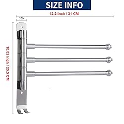 OURVII Swivel Towel Rack Hanger Towel Bar Bathrrom