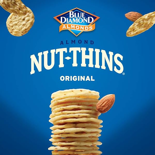 BLUE DIAMOND ALMONDS, GLUTEN FREE CRACKER CRISPS, ORIGINAL ALMOND FLAVORED PERFECT FOR SNACKING AND HEALTHY OPTIONS, 4.25 OZ