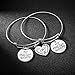 Yaomiao 2 Pieces Grandmother Granddaughter Bracelets Set Matching Heart Expandable Bracelets Split Heart No Matter Where Bangle Gift for Mother's Day