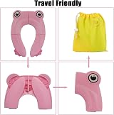 PandaEar Folding Travel Toilet Seat for Children Pink Non-Slip Pads view 4
