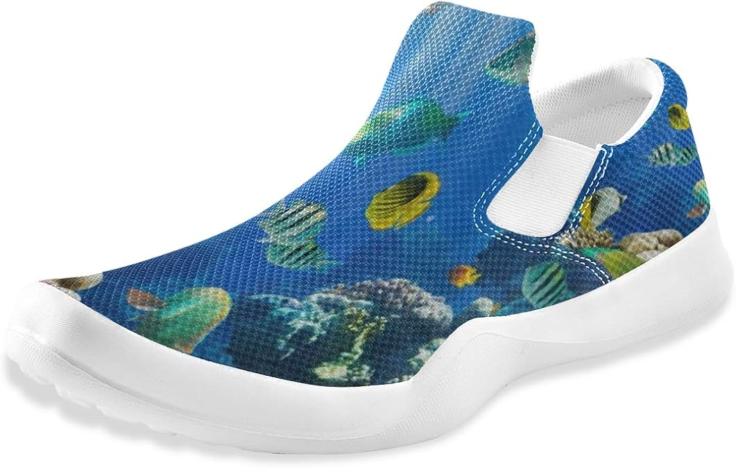 Tropical Fish On Coral Reef Mens Shoes Non Tropical Fish On Coral Reef Mens Shoes Non