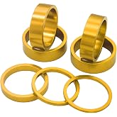 PLATT Bike Headset Spacer Aluminium Alloy Bicycle Stem Headset Spacers Fit 1 1/8-Inch Stem for MTB BMX Road Bikes 2/3/5/10mm(7PCS)