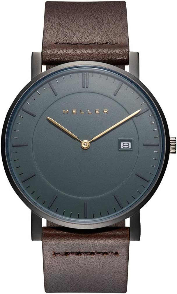 Unisex Adult Analogue Quartz Watch with Leather Strap 1G-1BROWN