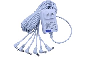 MSMJSFA AC/DC 4.5V Power Adapter Compatible with Lemax Lighted Accessory 74707 74295 84428 94565 Lemax Halloween Christmas Village Christmas Decorations Micro Lighting Building Decor(6 outputs)