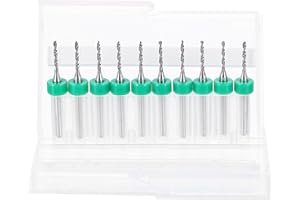 HARFINGTON 10pcs PCB Drill Bit Set 1/8" Shank 1.4mm Tungsten Carbide Micro Twist Drill Bits Tools for Print Circuit Board Jewelry Plastic Wood Soft Metal