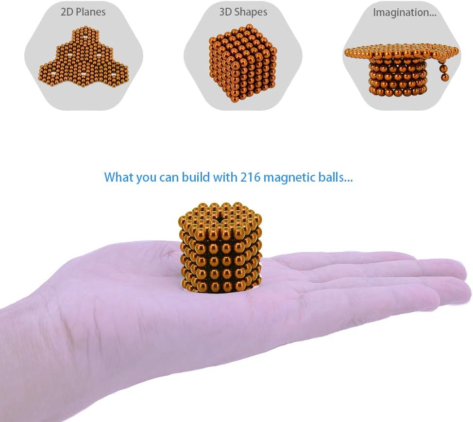 216 magnetic balls shapes