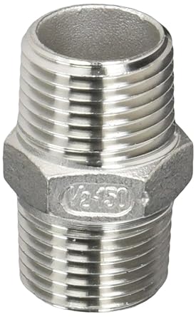 Hex Nipple 1 2 Male Npt Stainless Steel Pipe Fitting 0 5 From Homebrewstuff