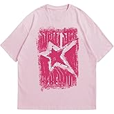 SHENHE Men's Graphic Star Print Y2K Shirt Short Sleeve T Shirt Streetwear Summer Top