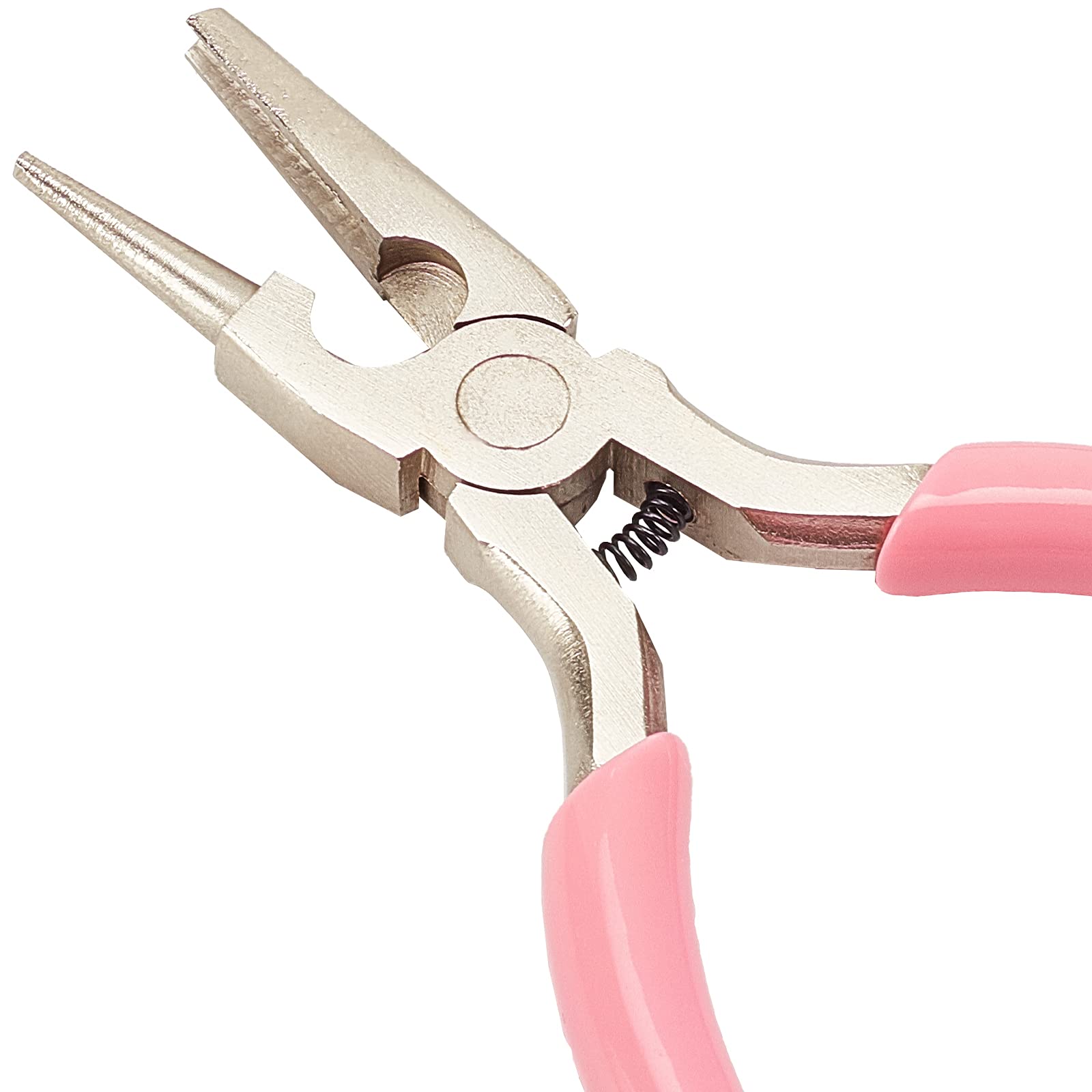 SUNNYCLUE 4.9 Inch Concave and Round Pliers Jewelry Pliers Wire Looping Pliers Mini Precision Pliers Wire Bending Tools for DIY Jewelry Making Hobby Projects, Pink