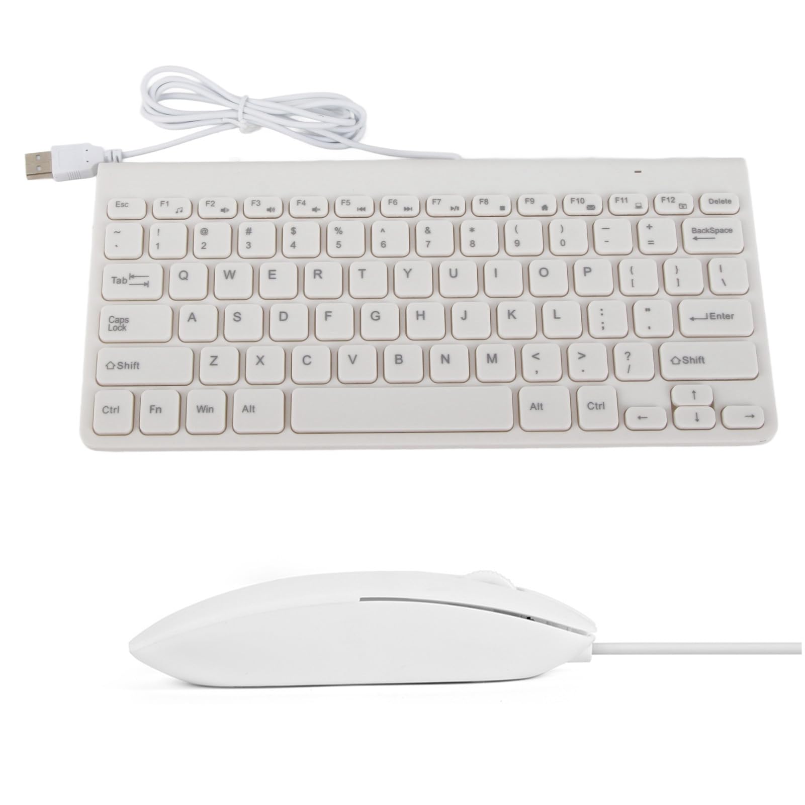 Wired Keyboard and Mouse Combo,Wired Keyboard with Ergonomic Wrist Rest for Game and Work ,Full Size USB Wire Corded Keyboard Mouse Combo Set with Number Pad for Computer, Laptop, PC, Notebook(white)