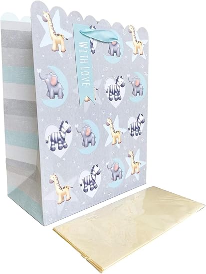 Sacchetto Regalo Per Neonato Grande Biglietto E Carta Velina Set Regalo Avvolgere Ampio Ragazzo Ragazza Unisex Nuovo Benvenuto Carino Amazon It Cancelleria E Prodotti Per Ufficio