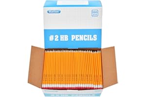 Rarlan Wood-Cased #2 HB Pencils, Pre-sharpened, 500 Count Bulk Pack