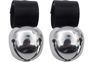 SCENEREAL Large Dog Collar Bell, 2 Pack Dog Bell for Collar, Noise Maker Extra Loud Anti-Theft Bell for Training, Hiking, Walking, Hunting, Pet Tracker, Save Birds & Wildlife, Silver x 2, S