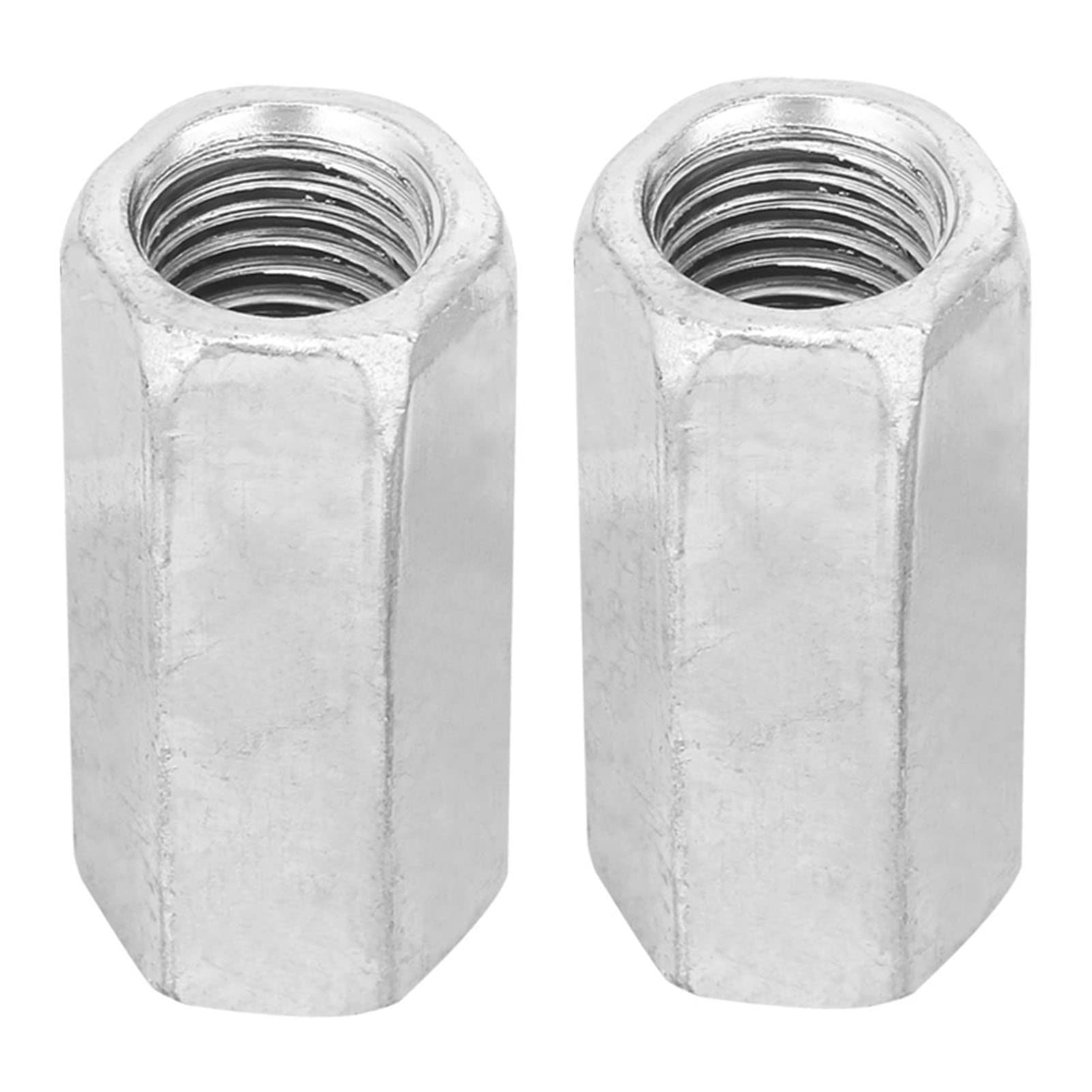 Hyuduo 2pcs M16x50 Threaded Rod Coupling Nut Heavy-Duty Hexagon Structural Connection Nut for Steel Framing, Scaffold & Construction