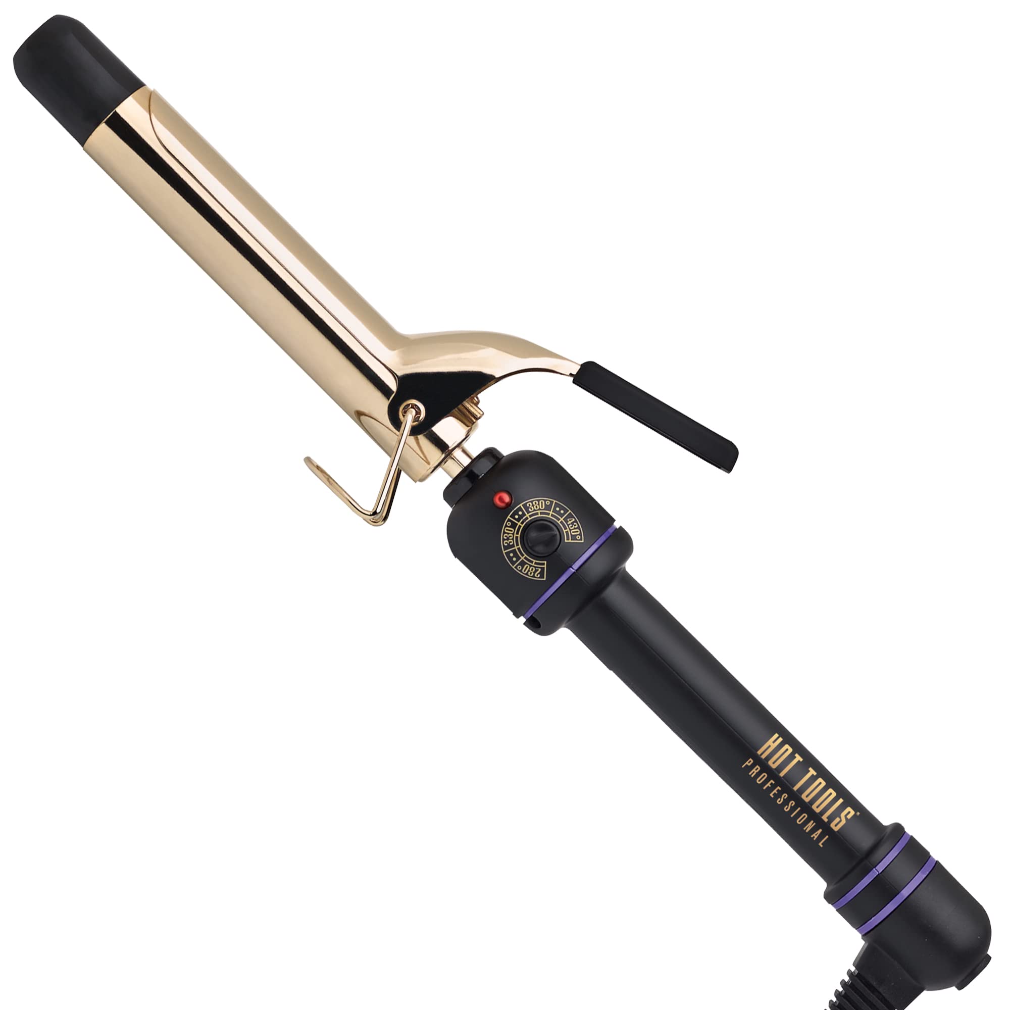 HOT TOOLS Pro Signature Gold Curling Iron | Long-Lasting, Defined Curls, (1-1/2 in) & Pro Artist 24K Gold Curling Iron | Long Lasting, Defined Curls (1 in)