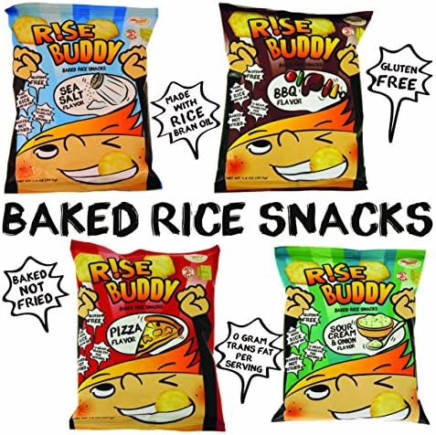Rise Buddy VARIETY PACK Rice Crisps (9 of each flavor) > Avail Flavors: Sea Salt / BBQ / Pizza / Sour Cream & Onion (Variety, 36 pack)