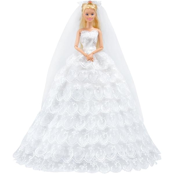 barbie white gown