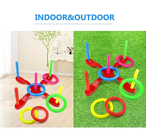 WisHouse Ring Toss Game Set - Toys Birthday Gifts for Kids - Fun Outdoor Game for Family - Easy to Assemble and Carry, Builds on Your Eye and Hand Coordination Skills