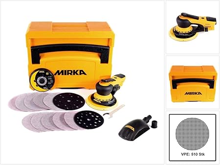 Mirka 5650cv Deros Kit De Ponceuse Excentrique Systainer Mid5650202ca Rondy 510 Disques Abrasifs Amazon Fr Bricolage