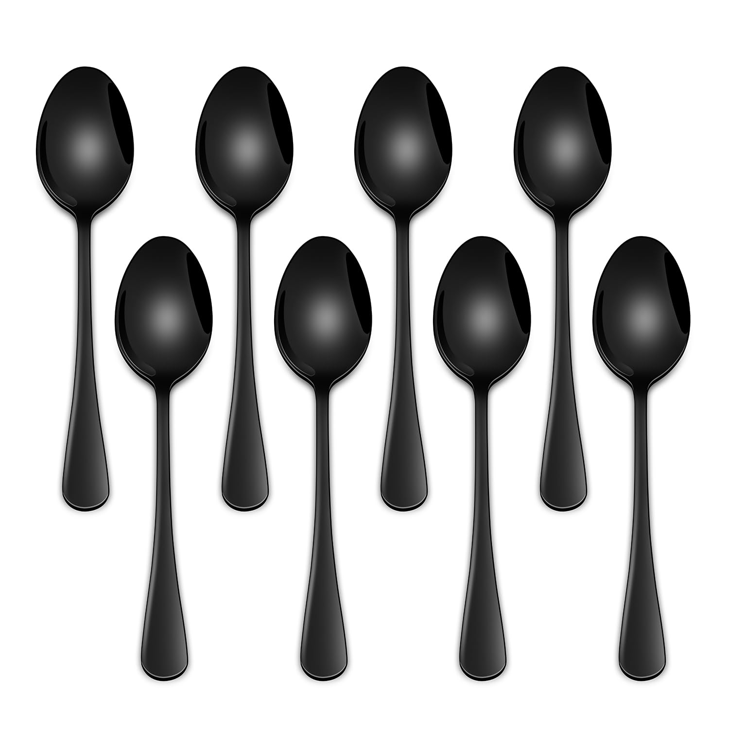 Photo 1 of DEHOV 5.5 Inch Black Small Teaspoons,Set Of 8 Stainless Steel Coffee Spoons,Black Mini Spoons For Dessert,Cake,Durable Demitasse Spoon