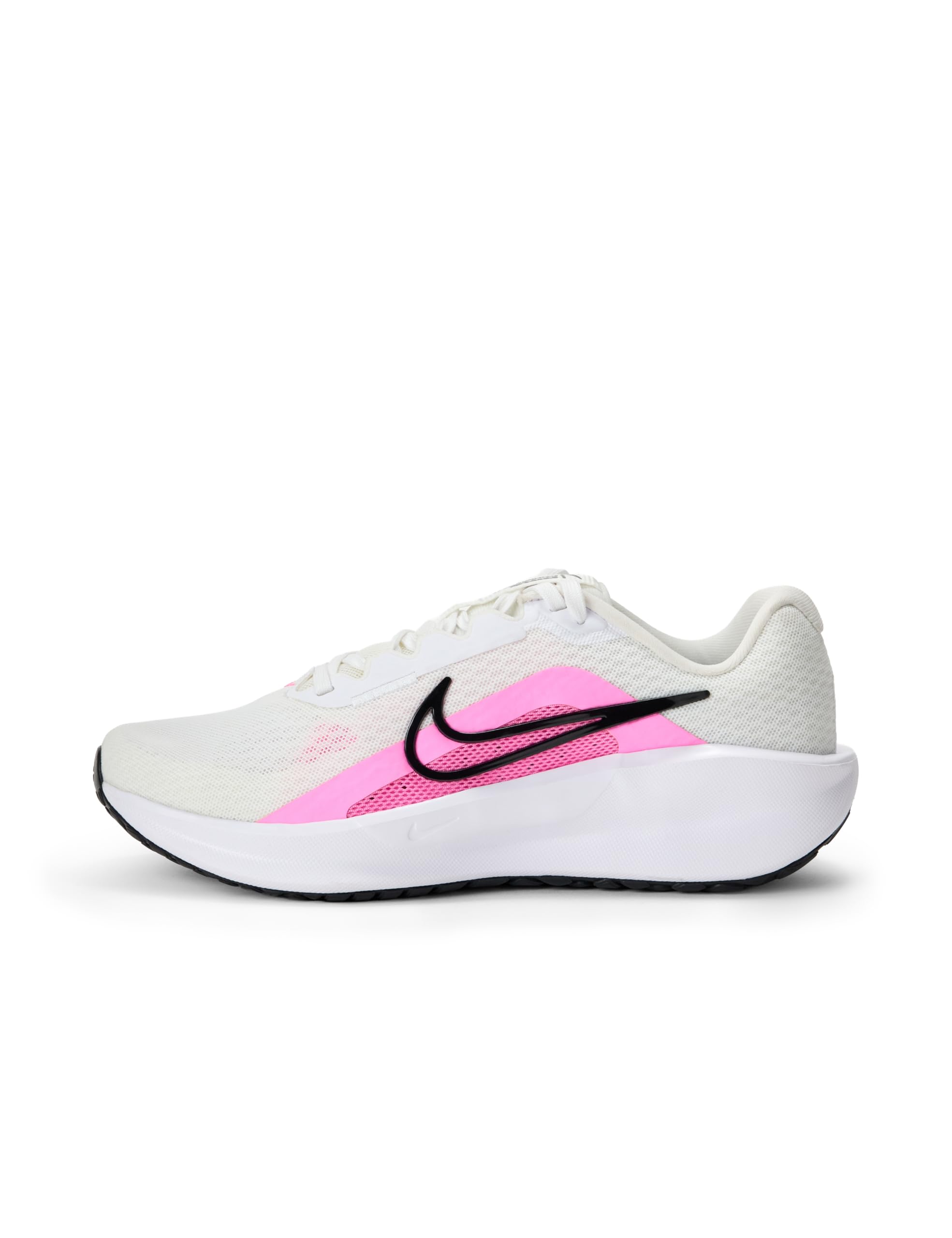 Nike Women's Downshifter 13 Road Running Shoes, White/Pink Spell-Black, 6.5 Image